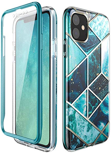 Miracase Designed for iPhone11 Case,360° Full-Body Anti-Scratch Shockproof Absorption Bumper Case Cover With Screen Protector Compatible with Apple iPhone 11 Case[2019 Release]6.1",Blue