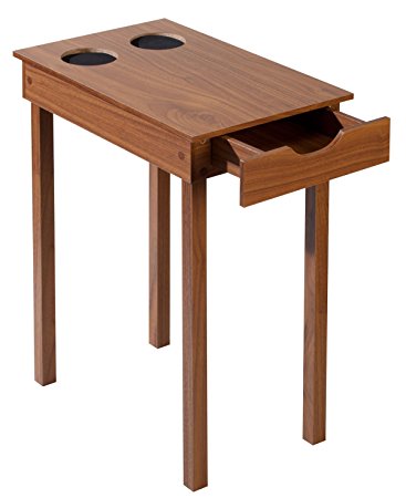 Walnut Tone Home Theater End Table