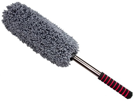 Ultimate Car Duster - The Best Microfiber Multipurpose Duster - Exterior or Interior Use - Lint Free - Long Unbreakable Extendable Handle
