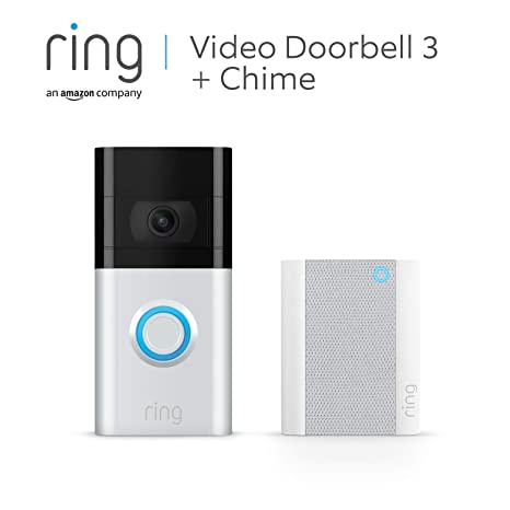 Ring Video Doorbell 3   Ring Chime | HD video, improved motion detection, and easy installation | With 30-day free trial of Ring Protect Plan