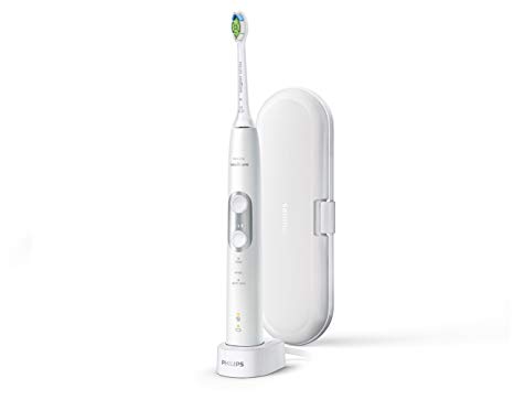 Philips Sonicare Protectiveclean 6100 Whitening Rechargeable Electric Toothbrush With Pressure Sensor and Intensity Settings, Hx6877/33, White, 0.961 Pound