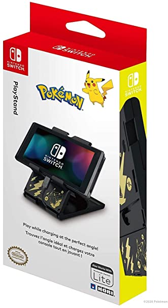 Nintendo Switch Compact Playstand (Black & Gold Pikachu) by HORI - Officially Licensed by Nintendo and Pokemon