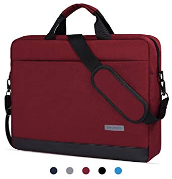 14-15 Inch Laptop Sleeve Case Messenger Bag Waterproof Shockproof Shoulder Bag Compatible with Acer Chromebook 14,LG Gram 14", HP Stream 14, 14" Samsung Dell Toshiba HP ASUS Acer Notebook Bag,Red Wine