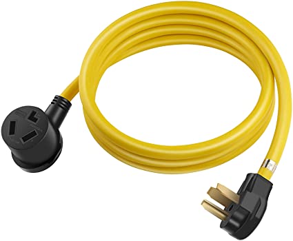 Yellow 10FT 3 Prong Dryer Extension Cord,NEMA 10-30 Extension Cord,10-30P to 10-30R 10-AWG STW Heavy Duty Cord