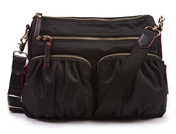 Korvara Nylon Crossbody Bag - Premium Lightweight Top-Zip Handbag