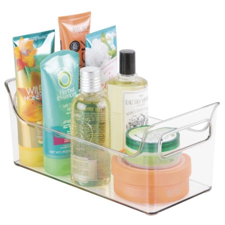 mDesign Portable Bathroom Vanity Under Cabinet Health and Beauty Supplies Caddy Organizer