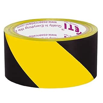 ETI Floor Marking Tape 48mmx25metres Yellow Black Zebra