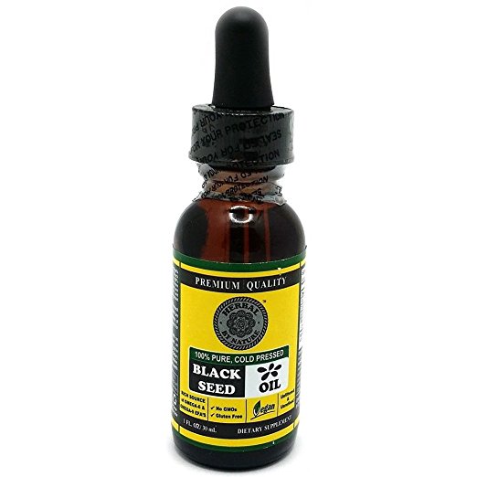 Black Seed Oil Cold Pressed - 100% Pure, Premium Quality - Organic Herbal by Nature - Dietary Supplement - Gluten Free - Anti Inflammatory - Best for Cleansing - Unfiltered and Unrefined - Colon Cleanse - 1oz