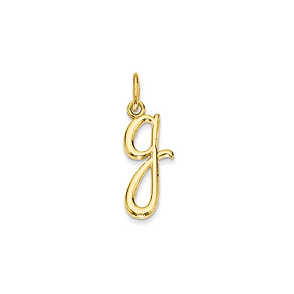 14k Yellow Gold, Claire Collection Mini Lower Case Initial G Charm