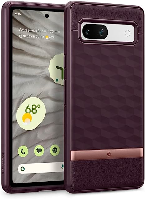 Caseology Parallax for Google Pixel 7a case 5G [Military Grade Drop Tested] Enhanced Ergonomic Design Case (2023) - Burgundy