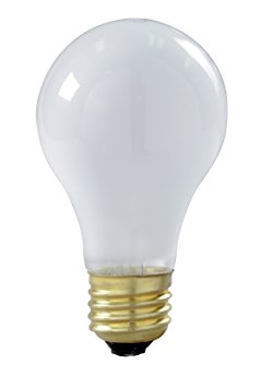 Satco S8522 60 Watt 440 Lumens A19 Incandescent Rough Service Light Bulb, 4-Pack