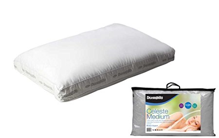 Dunlopillo Celeste Boxed Pillow Latex Covered with Spiral Fibre, White, Medim Firmness