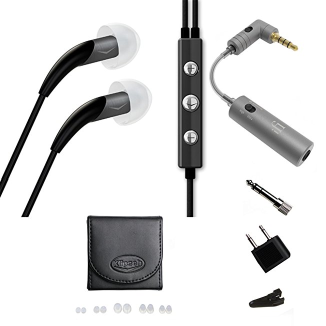 Klipsch X11i In-Ear Headphones(Black/Dark Gray (1016531) with iFi Audio iEMATCH