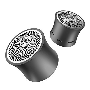 Mini Bluetooth Speaker,Wireless Portable Speaker With Passive Radiator, Compact But Powerful With Enhanced Bass,Music On-The-Go (Space Grey)