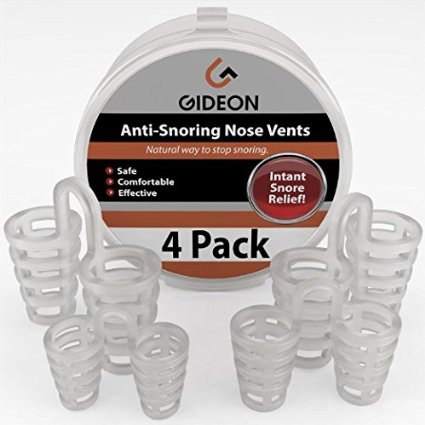 Gideon™ Anti-Snoring Nose Vents - Natural and Instant Snore Relief - Pack of 4 / Stop Snoring Solution - Natural, Fast and Simple