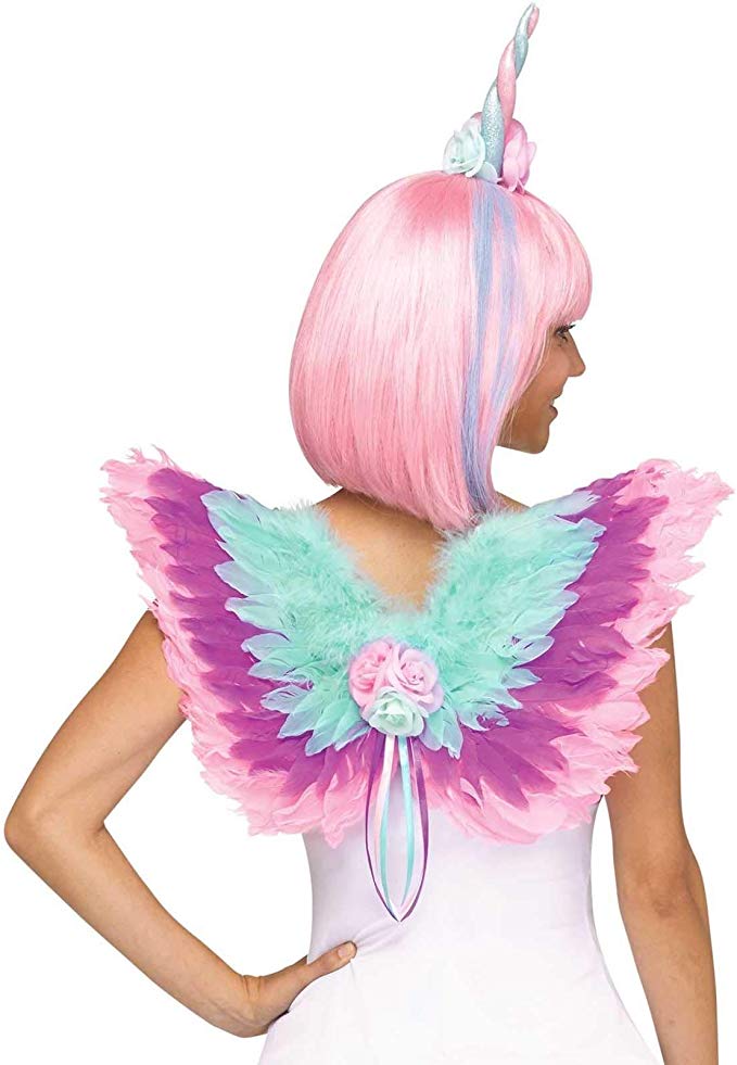 Womens Sassy Unicorn Wing Costume Kit White