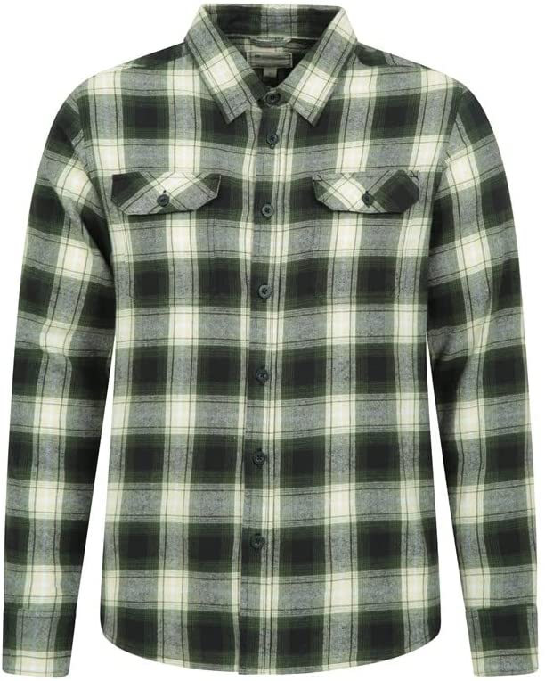 Mountain Warehouse Trace Mens Flannel Long Sleeve Shirt - 100% Cotton