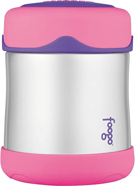 Thermos Foogo Leak-Proof Stainless Steel Food Jar, 10-Ounce (Pink)