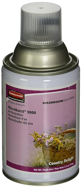 Rubbermaid Commercial FG4012481 Refill for Microburst 9000 Automatic Odor Control System, Country Delight