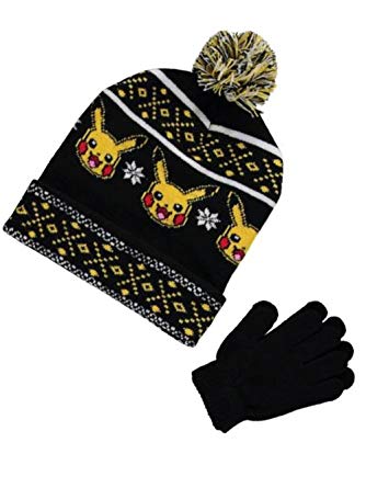 Pokemon Digitized Smiles Beanie & Gloves Set