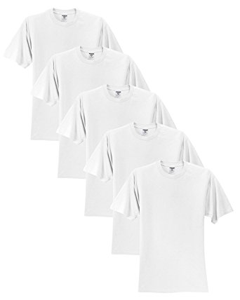 Jerzees Heavyweight Double-Needle Crewneck T-Shirt (Pack of 5)