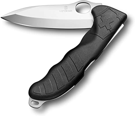 Victorinox Hunter Pro Swiss Army Pocket Knife, Large, Multi Tool, 2 Functions, Large Locking Blade, One Hand, Black