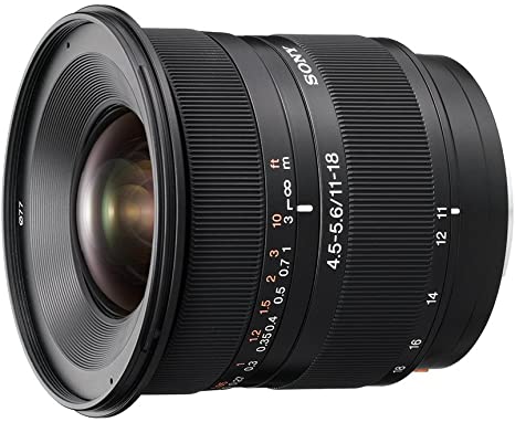 Sony DT 11-18mm f/4.5-5.6 Aspherical ED Super Wide Angle Zoom Lens for Sony Alpha Digital SLR Camera