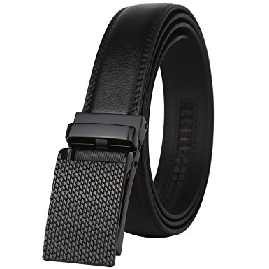 Dante Men's Real Leather Ratchet Dress Belt with Linxx Buckle-30mm(1 1/8") Wide-with Elegant Gift Box