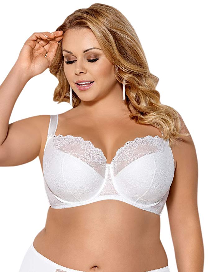Gorsenia K357 Blanca Underwired Semi Padded Bra Lace (Matching Briefs Available)
