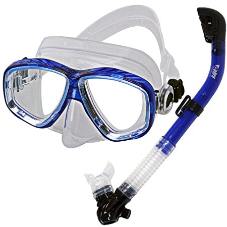 PROMATE Snorkeling Scuba Dive DRY Snorkel Mask Gear Set