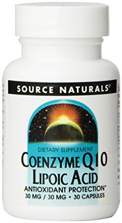 Source Naturals Coenzyme Q10/Lipoic Acid 60mg, Antioxidant Protection,30 Capsules