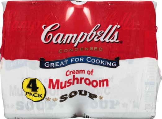 Campbell's Condensed Soup, Cream of Mushroom, 10.5 oz (Pack of 4)