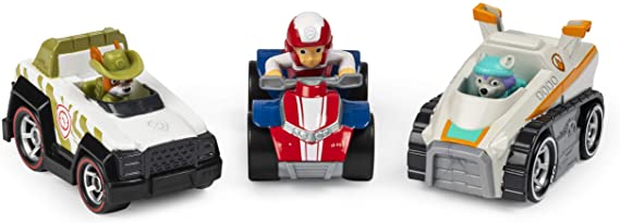 Paw Patrol, True Metal Classic Pack of 3 Collectible DIE-CAST Vehicles, 1: 55 Scale, Multicolor