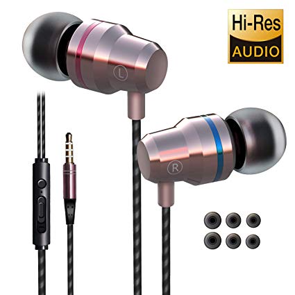 Earbuds Earphones Headphones Ear Buds Wired Stereo in Ear with Microphone Volume Control Best Waterproof Comfortable for Samsung Galaxy Cellphone Android mp3 Players Laptop Computers PC 3.5mm Audio
