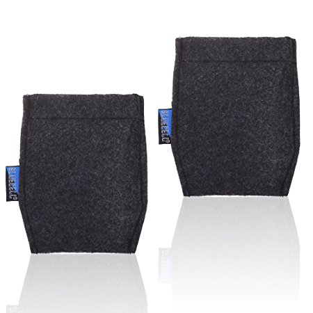 BCP 2-Piece Pocket Square Card Holder for Man’s Suits (Dark Gray)