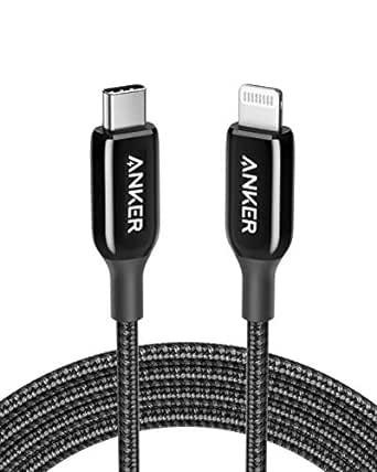 Anker USB C to Lightning Cable (6ft) Powerline  III MFi Certified for iPhone 13 13 Pro 12 Pro Max 12 11 X XS XR 8 Plus, AirPods Pro, Supports Power Delivery (Black)