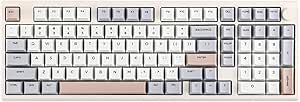 EPOMAKER Galaxy100 QMK/VIA Wireless Gaming Keyboard, Aluminum Mechanical Keyboard with PP Plate, Hot Swappable Custom Keyboard, Bluetooth/2.4Ghz/USB-C (Creamy White, Marble White Switch)