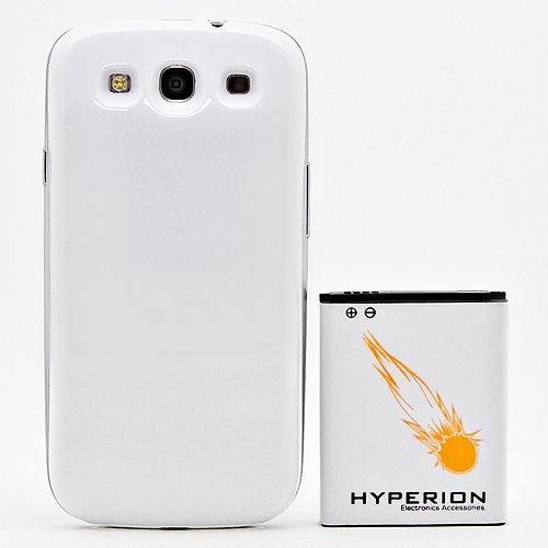 Hyperion Samsung Galaxy SIII 4200mAh Extended Battery   White Back Cover (Compatible with Samsung Galaxy S III GT-i9300, AT&T Samsung Galaxy S3 Samsung i747, Verizon Samsung Galaxy S3 Samsung i535, T-mobile Samsung Galaxy S3 Samsung T999, U.S. Cellular Samsung Galaxy S3 R530, and Sprint Samsung Galaxy S3 Samsung L710)** NOW WITH NFC ** [Bulk Packaging]