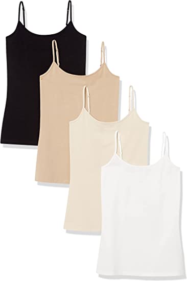 Amazon Essentials Women's 4-Pack Slim-Fit Camisole