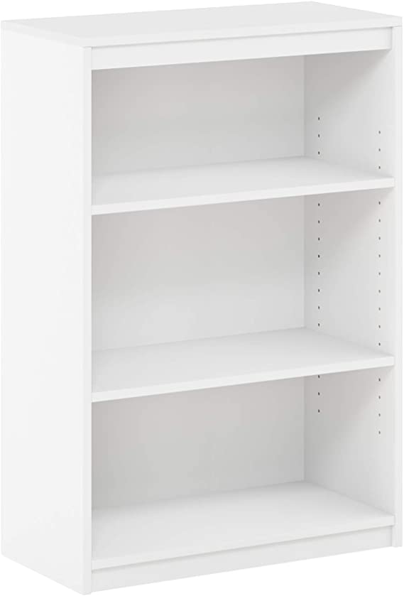 FURINNO Gruen 3-Tier Bookcases, White
