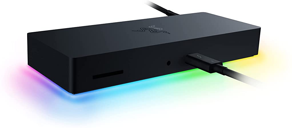 Razer Thunderbolt 4 Dock : Thunderbolt 4 Certified - 10 Ports in One - Dual 4K or Single 8K Video Output - Future-Proof & Backward-Compatible - RGB Lighting - Chroma