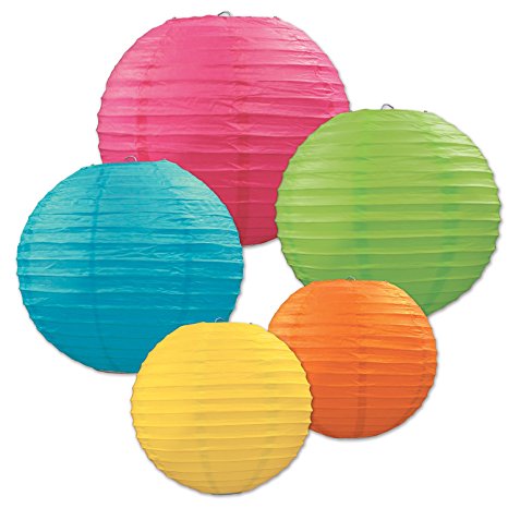 Beistle Paper Lantern Assortment, Multicolor