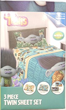 Dreamworks Trolls Boy Branch "No More Hugs" Twin Sheets