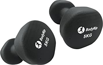 Unisex Neoprene Dumbbells Anti Roll Hex Design (Hand or Arm Free Weights) | Slim Healthy Active Fitness Exercise Workout Tone Muscle Lean Body for Men & Women (1 Pair)