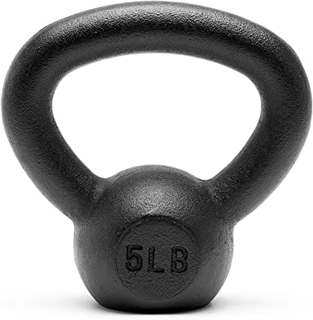 Unipack Premium Powder Coated Solid Cast Iron Kettlebell Weights 5, 10, 15, 20, 25, 30, 35, 40, 45 lbs