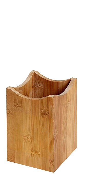 YBM Home & Kitchen Bamboo Kitchen Tool Utensil Holder 4"Wx4"Lx6"H #331