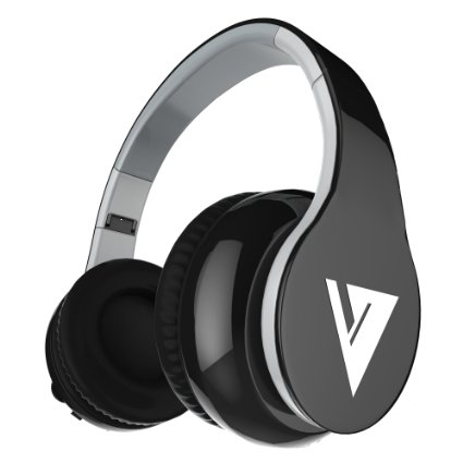 Vomercy Bluetooth Over Ear Headphones Wireless Stereo Headphones with Microphone Dynamic Crystal Sound Glossy Black