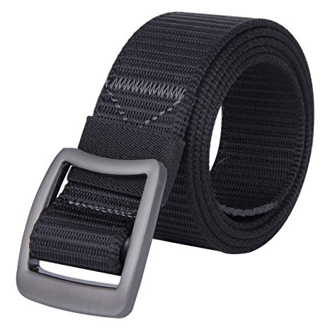 JINIU Men's Nylon Canvas Web Belt Military Casual Outdoor Army Tactical Buckle Belt