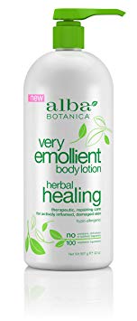 Alba Botanica Very Emollient Lotion Herbal Healing.