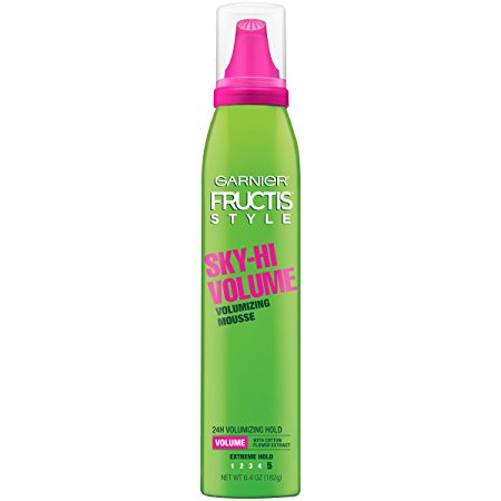 Garnier Fructis Style Sky-Hi Volume Mousse, All Hair Types, 6.4 oz. (Packaging May Vary)